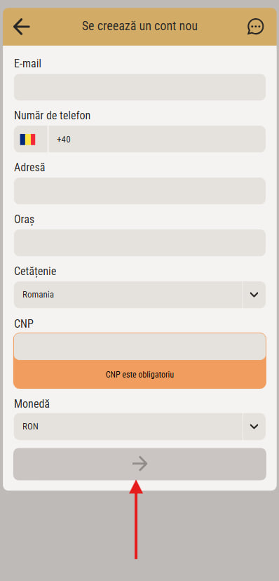 one cazinou pasul 2 al înregistrării 