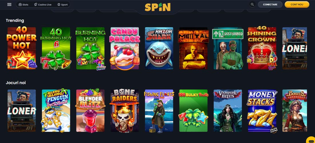 spin casino jocuri