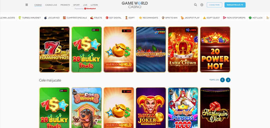 gameworld casino jocuri