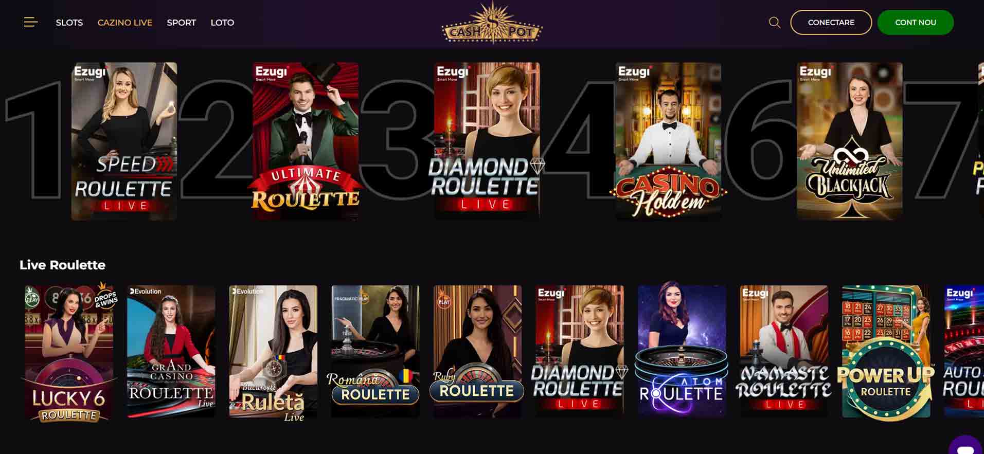 live cazino cashpot casino