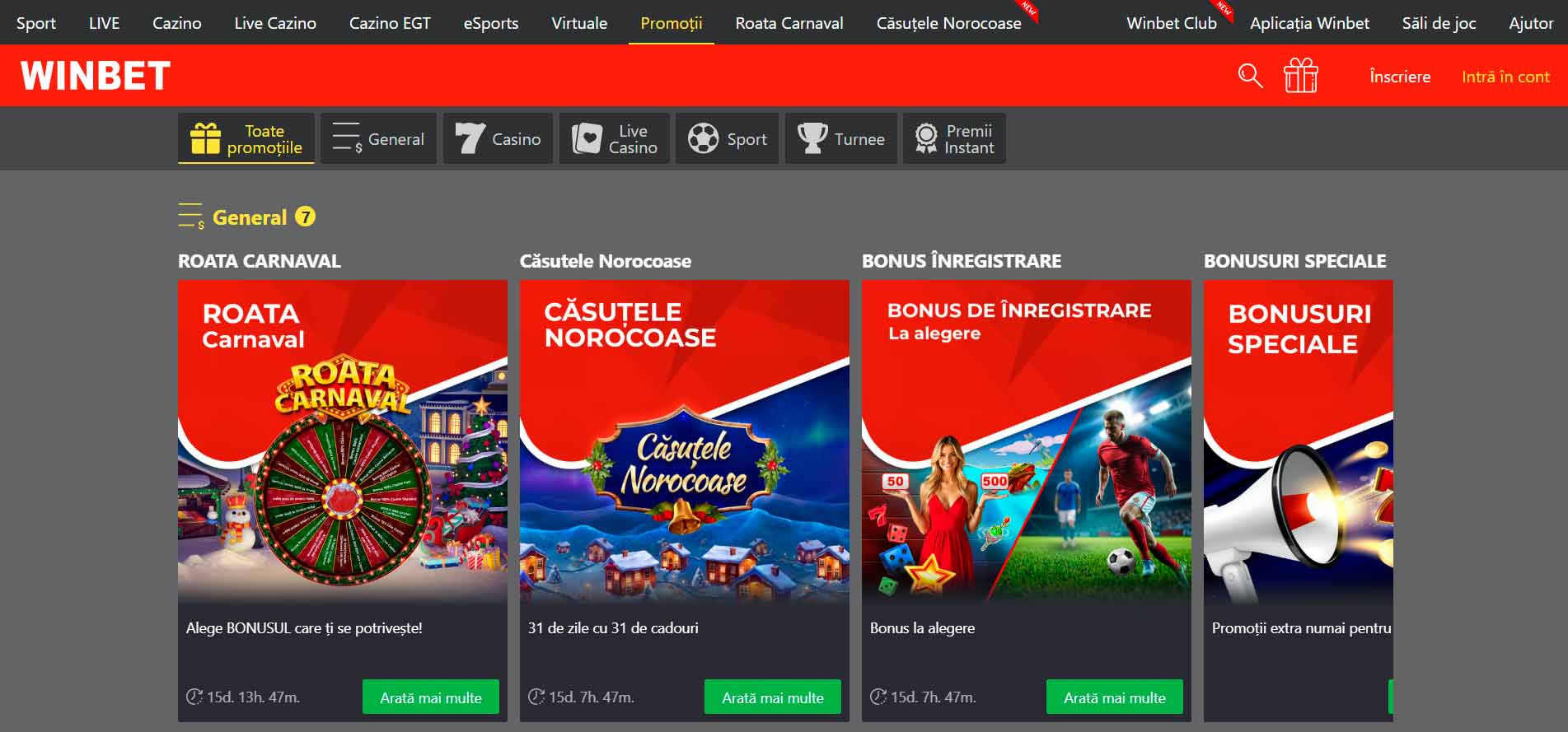 winbet casino promotii