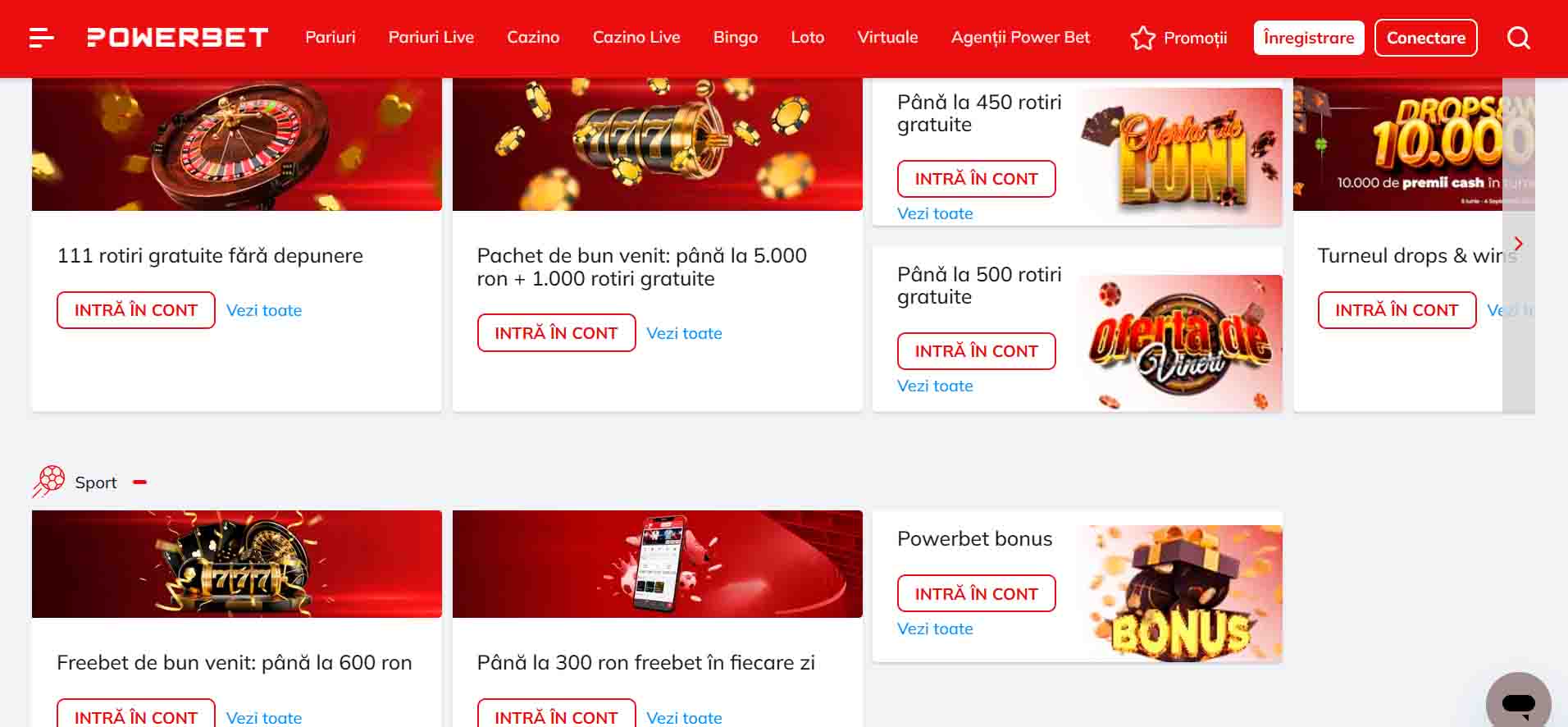 powerbet casino bonusuri