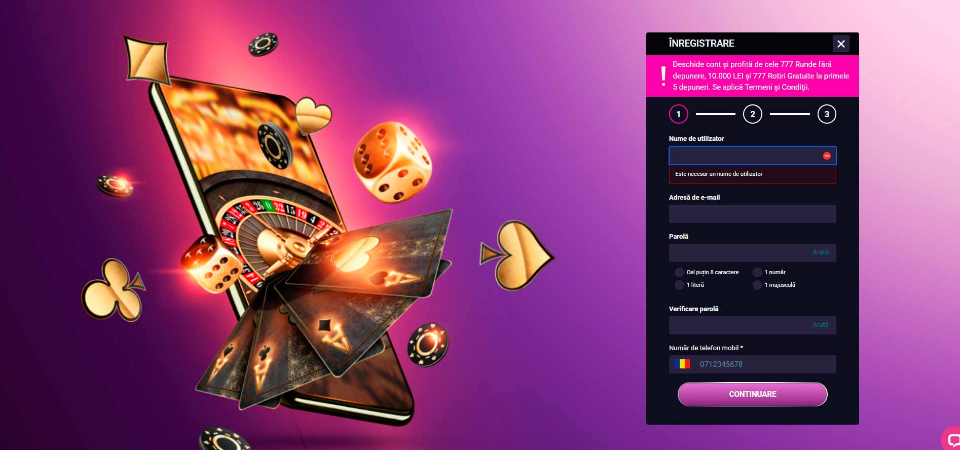 player casino inregistrare