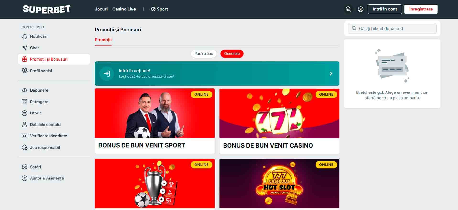 superbet casino promotii